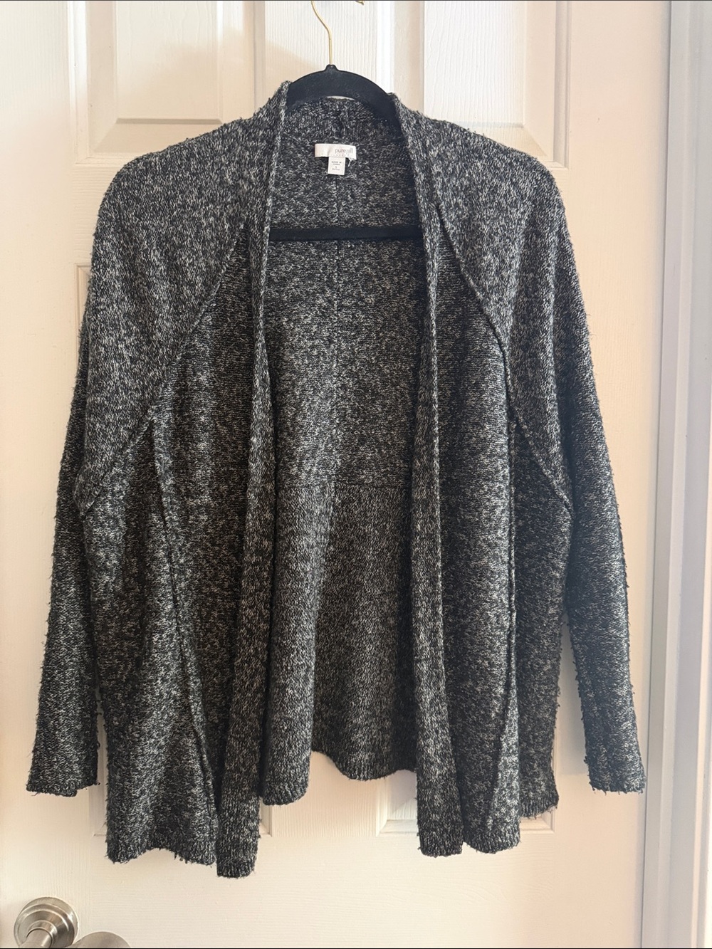 J Jill pure Jill Cozy Open-Front Women's Cardigan Sweater - Gray small petite
